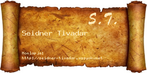 Seidner Tivadar névjegykártya